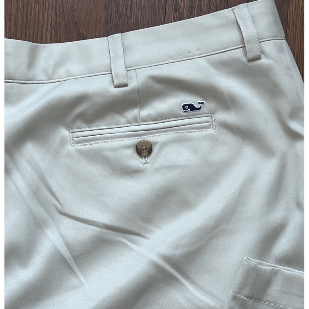 Vineyard Vines Links Pant Men's 40x30 Stone Khaki Golf Performance Trousers - Picture 5 of 5